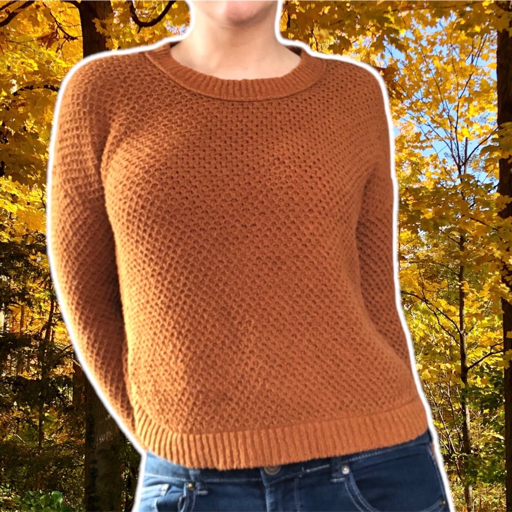 Madewell Honey Auburn Oversized Boxy Knit Sweater, Size XXS